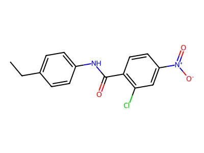 2-Chloro-N-(4-ethylphenyl)-4-nitrobenzamide structure