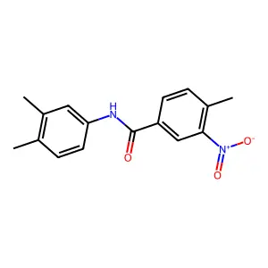 N-(3,4-dimethylphenyl)-4-methyl-3-nitrobenzamide structure