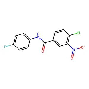 4-chloro-N-(4-fluorophenyl)-3-nitrobenzamide structure