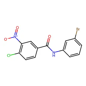 N-(3-bromophenyl)-4-chloro-3-nitrobenzamide structure