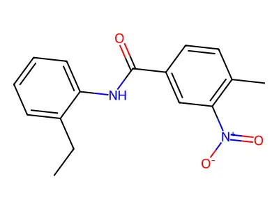 N-(2-ethylphenyl)-4-methyl-3-nitrobenzamide structure