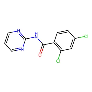 2,4-二氯-N-(2-嘧啶基)苯甲酰胺 structure