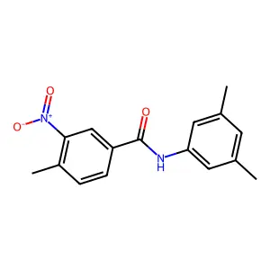 N-(3,5-dimethylphenyl)-4-methyl-3-nitrobenzamide structure