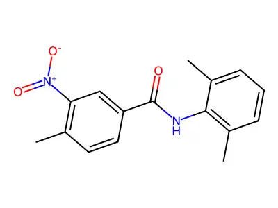 N-(2,6-dimethylphenyl)-4-methyl-3-nitrobenzamide structure