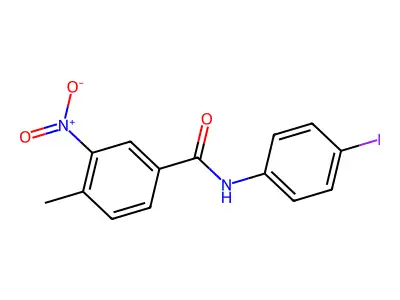 N-(4-iodophenyl)-4-methyl-3-nitrobenzamide structure