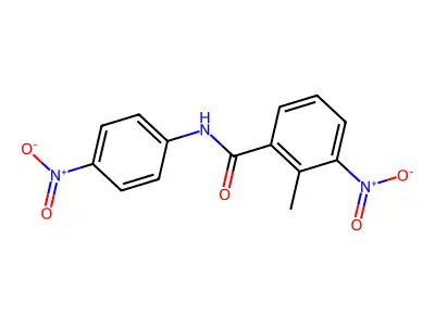 3-nitro-N-{4-nitrophenyl}-2-methylbenzamide structure