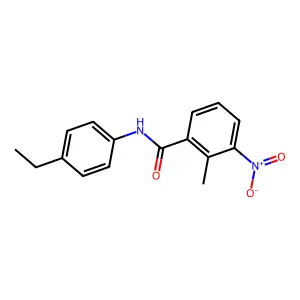 N-(4-Ethylphenyl)-2-methyl-3-nitrobenzamide structure