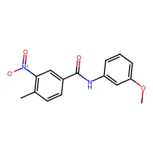 N-(3-甲氧基苯基)-4-甲基-3-硝基苯甲酰胺 structure