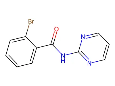2-bromo-N-(pyrimidin-2-yl)benzamide structure