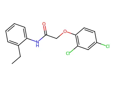 2-(2,4-dichlorophenoxy)-N-(2-ethylphenyl)acetamide structure