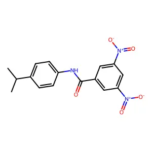3,5-dinitro-N-(4-propan-2-ylphenyl)benzamide structure