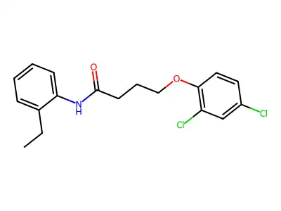 4-(2,4-Dichlorophenoxy)-N-(2-ethylphenyl)butanamide structure