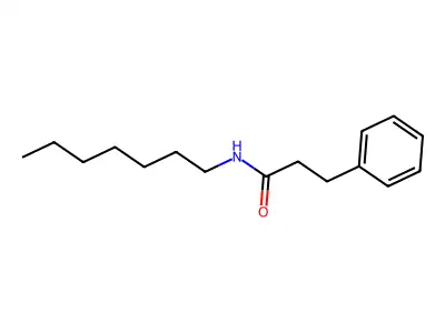 N-heptyl-3-phenylpropanamide structure