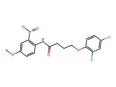 4-(2,4-dichlorophenoxy)-N-(4-methoxy-2-nitrophenyl)butanamide structure