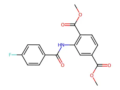 Dimethyl 2-[(4-fluorobenzoyl)amino]benzene-1,4-dicarboxylate structure