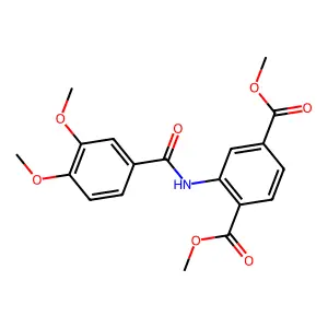 Dimethyl 2-[(3,4-dimethoxybenzoyl)amino]terephthalate structure