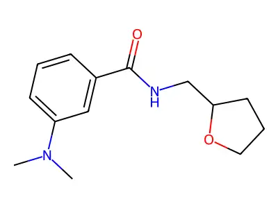 3-(dimethylamino)-N-(oxolan-2-ylmethyl)benzamide structure