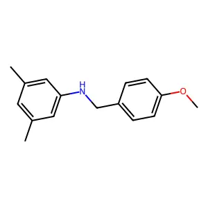 N-[(4-methoxyphenyl)methyl]-3,5-dimethylaniline structure