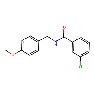 3-chloro-N-(4-methoxybenzyl)benzamide structure