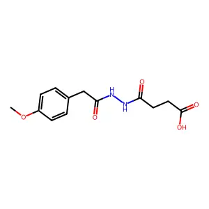 4-{2-[(4-Methoxyphenyl)acetyl]hydrazino}-4-oxobutanoic acid structure