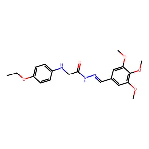 Glycine, N-(4-ethoxyphenyl)-, [(3,4,5-trimethoxyphenyl)methylene]hydrazide structure
