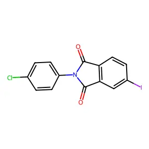 2-(4-chlorophenyl)-5-iodo-1H-isoindole-1,3(2H)-dione structure