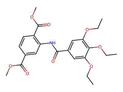 Dimethyl 2-[(3,4,5-triethoxybenzoyl)amino]terephthalate structure