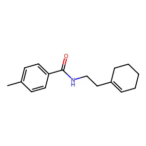 N-[2-(1-cyclohexen-1-yl)ethyl]-4-methylbenzamide structure