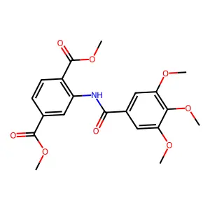 Dimethyl 2-{[(3,4,5-trimethoxyphenyl)carbonyl]amino}benzene-1,4-dicarboxylate structure