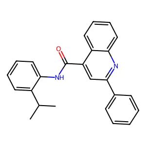 2-phenyl-N-(2-propan-2-ylphenyl)quinoline-4-carboxamide structure