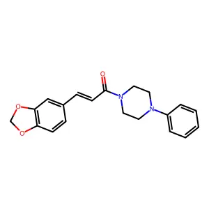 1-(3-(1,3-Benzodioxol-5-YL)acryloyl)-4-phenylpiperazine structure