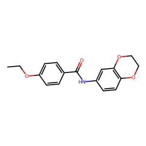 N-(2,3-dihydro-1,4-benzodioxin-6-yl)-4-ethoxybenzamide structure