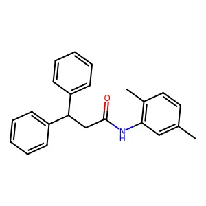 N-(2,5-dimethylphenyl)-3,3-diphenylpropanamide structure