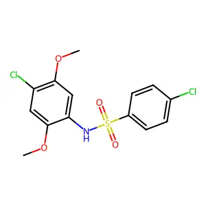 4-chloro-N-(4-chloro-2,5-dimethoxyphenyl)benzenesulfonamide structure