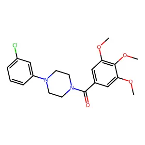 [4-(3-Chlorophenyl)piperazin-1-yl]-(3,4,5-trimethoxyphenyl)methanone structure