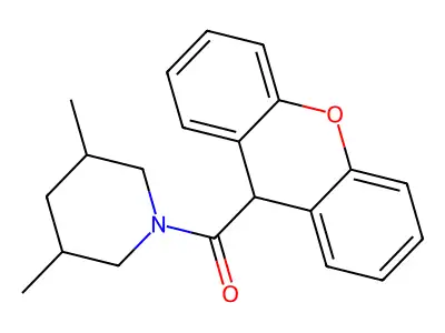 (3,5-Dimethylpiperidin-1-yl)(9H-xanthen-9-yl)methanone structure