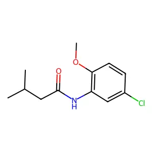 N-(5-chloro-2-methoxyphenyl)-3-methylbutanamide structure