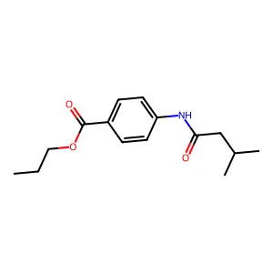 Propyl 4-(3-methylbutanoylamino)benzoate structure