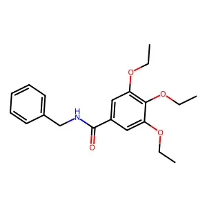 N-benzyl-3,4,5-triethoxybenzamide structure