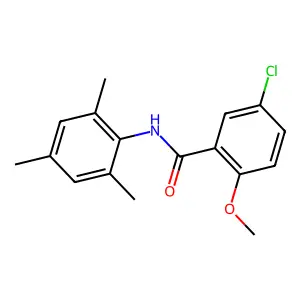 5-chloro-2-methoxy-N-(2,4,6-trimethylphenyl)benzamide structure