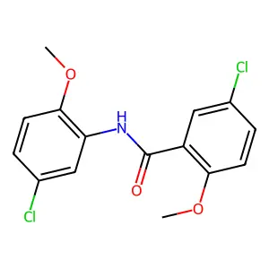 5-chloro-N-(5-chloro-2-methoxyphenyl)-2-methoxybenzamide structure