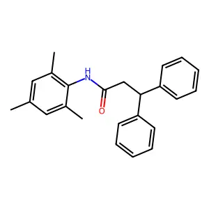 3,3-diphenyl-N-(2,4,6-trimethylphenyl)propanamide structure