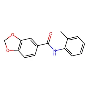 N-(2-methylphenyl)-1,3-benzodioxole-5-carboxamide structure