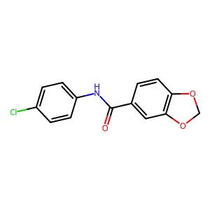 N-(4-Chlorophenyl)-1,3-benzodioxole-5-carboxamide structure