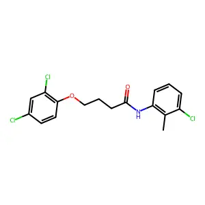 N-(3-chloro-2-methylphenyl)-4-(2,4-dichlorophenoxy)butanamide structure