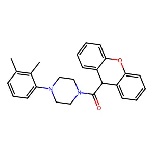 [4-(2,3-dimethylphenyl)piperazin-1-yl]-(9H-xanthen-9-yl)methanone structure