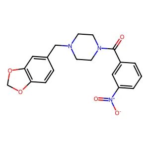 1-(1,3-Benzodioxol-5-ylmethyl)-4-(3-nitrobenzoyl)piperazine structure