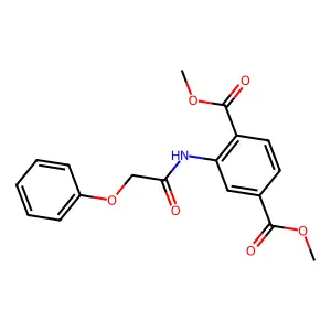 Dimethyl 2-[(phenoxyacetyl)amino]terephthalate structure