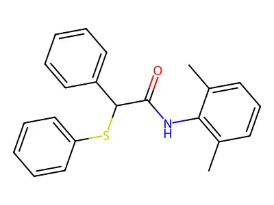 N-(2,6-dimethylphenyl)-2-phenyl-2-(phenylsulfanyl)acetamide structure