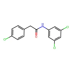 2-(4-chlorophenyl)-N-(3,5-dichlorophenyl)acetamide structure